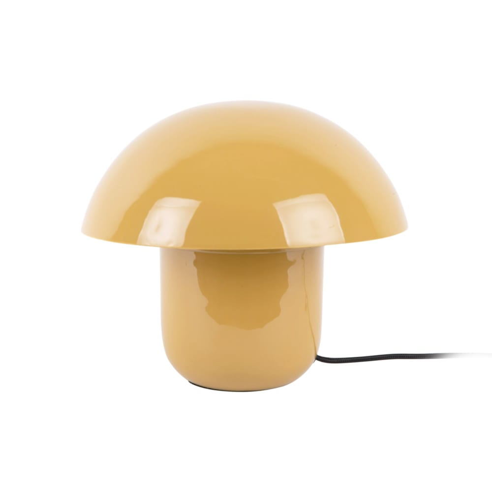 lampara de mesa seta de metal  - amarillo