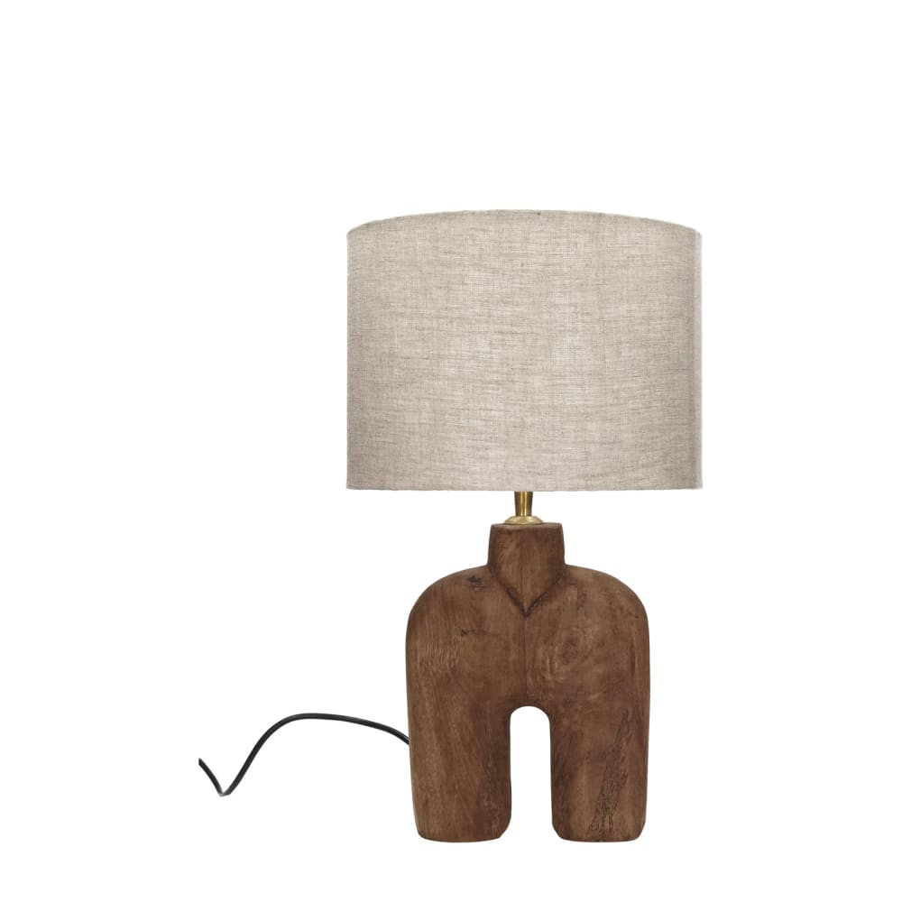 lampe en bois marron
