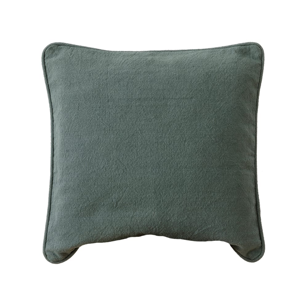 Cojín algodón verde 45 x 45 cm