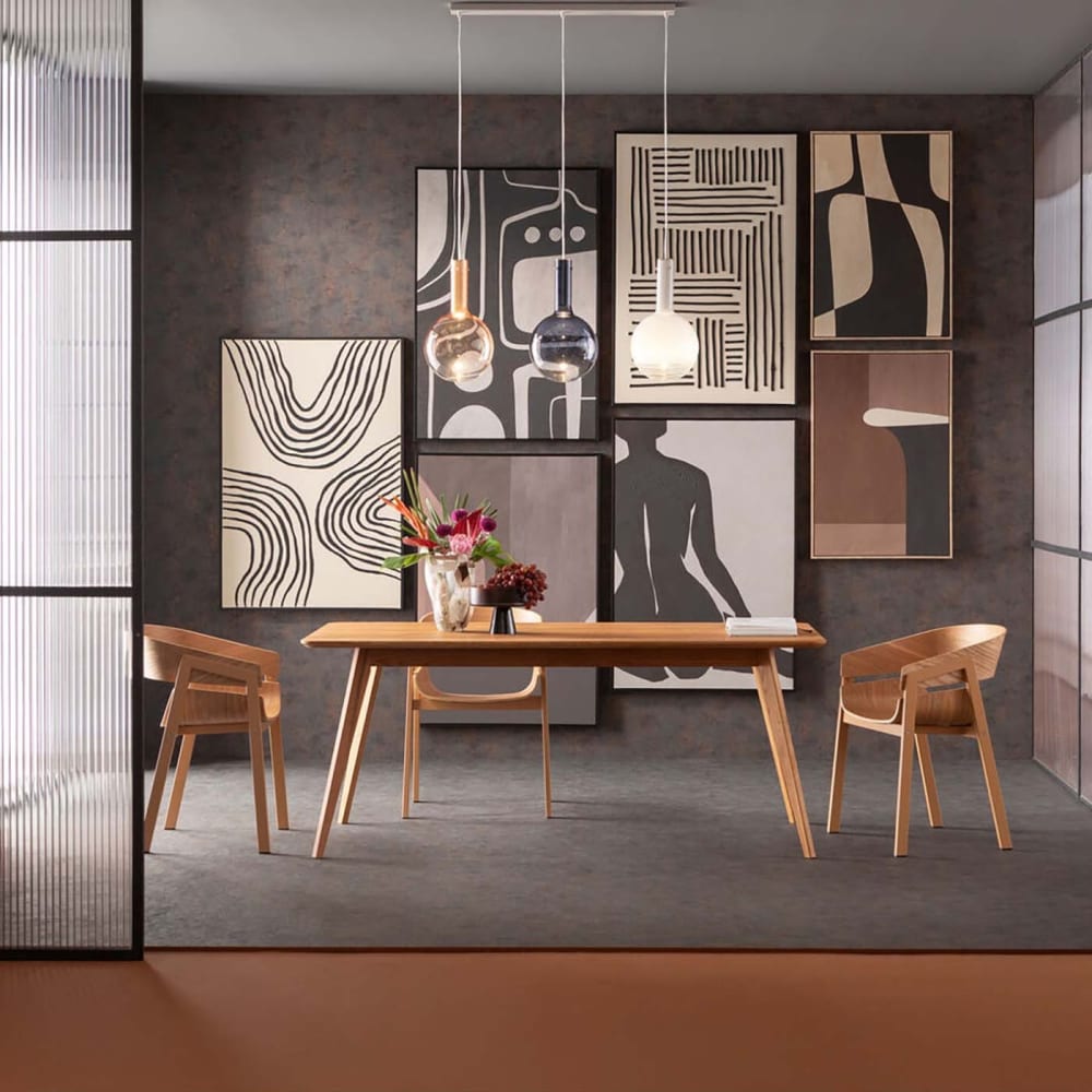 Tableau en polyester beige et noir 73x113 — vue 3