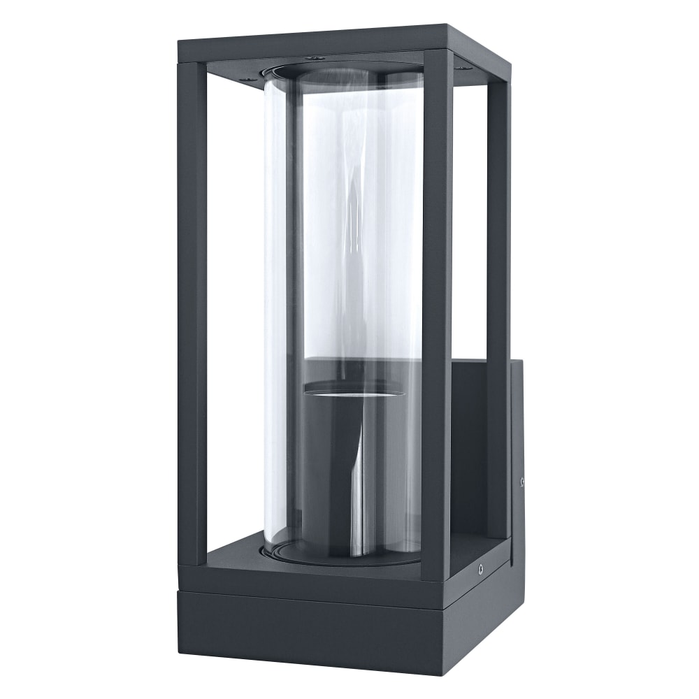Applique extérieure lumineuse en aluminium gris, 24.5cm