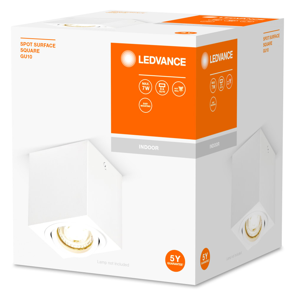 Spot lumineux en aluminium blanc, 9.5cm — vue 4