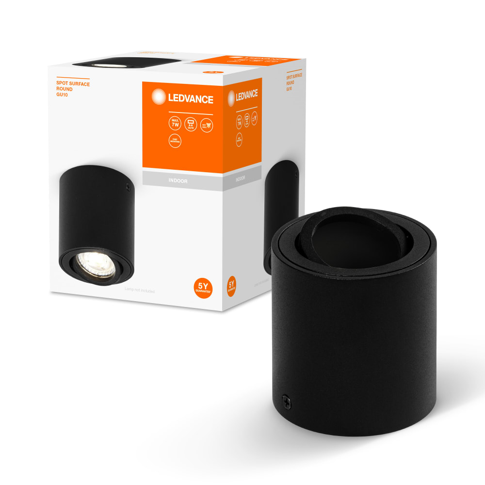 Spot lumineux en aluminium noir — vue 4