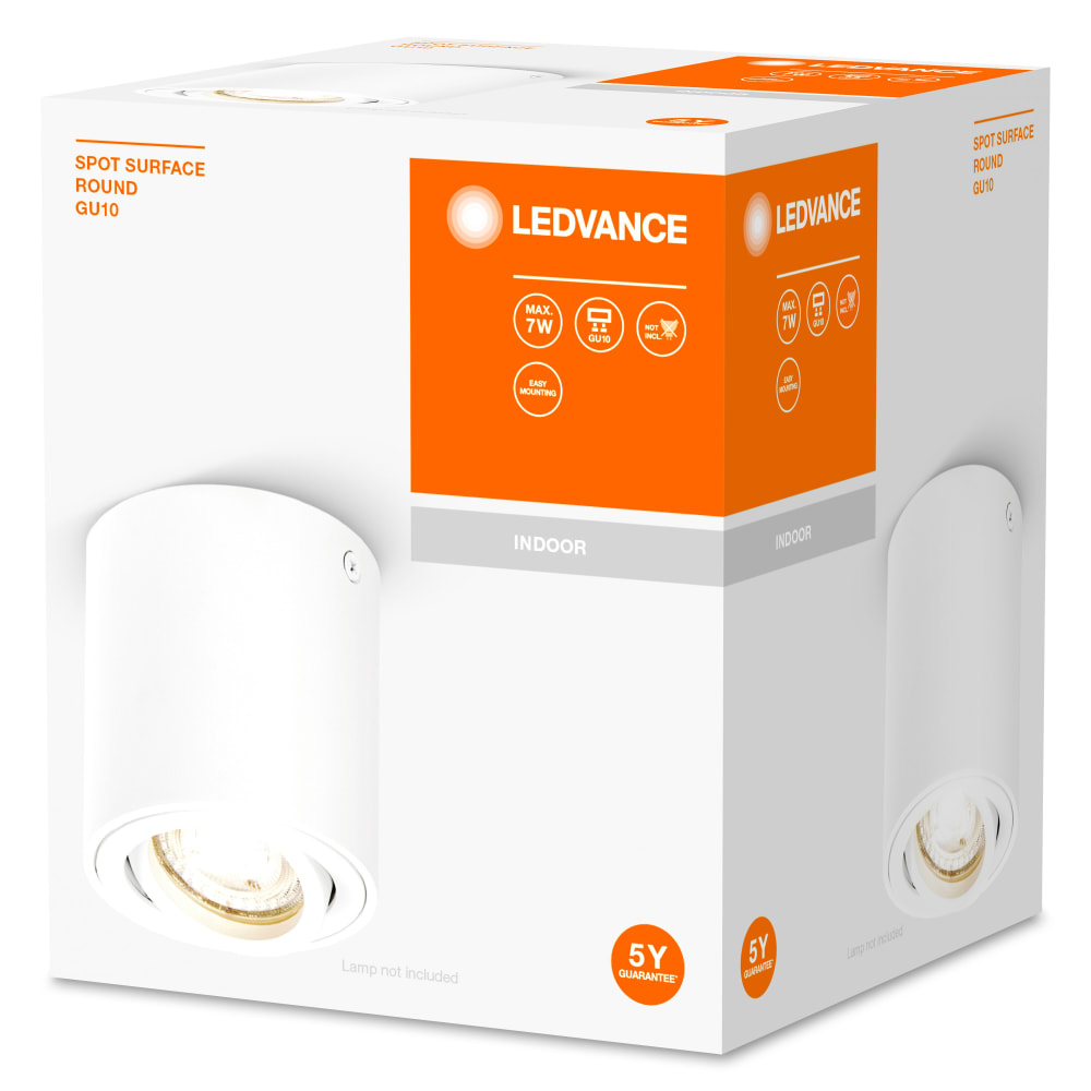 Spot lumineux en aluminium blanc, 9.5cm — vue 4