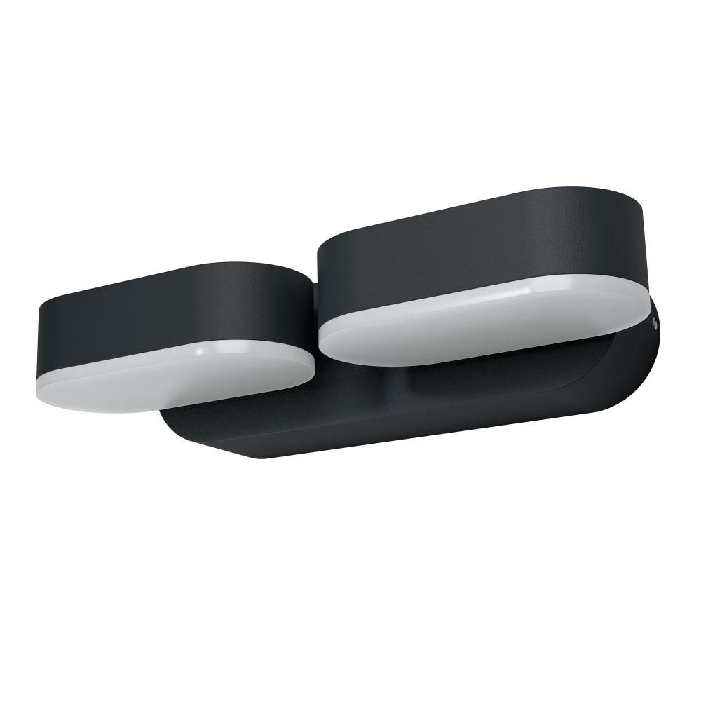 Applique extérieure lumineuse en aluminium gris, 23cm