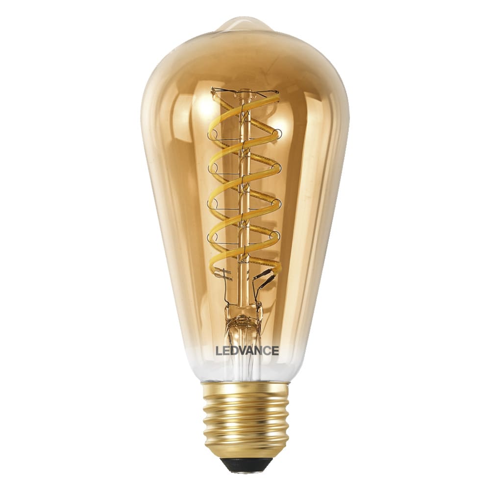 Ampoule LED connectée à filament 8W E27 verre doré coloris blanc chaud