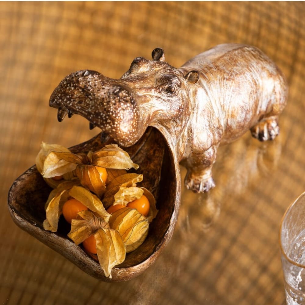 Coupe hippopotame en polyrésine bronze - Maisons du Monde