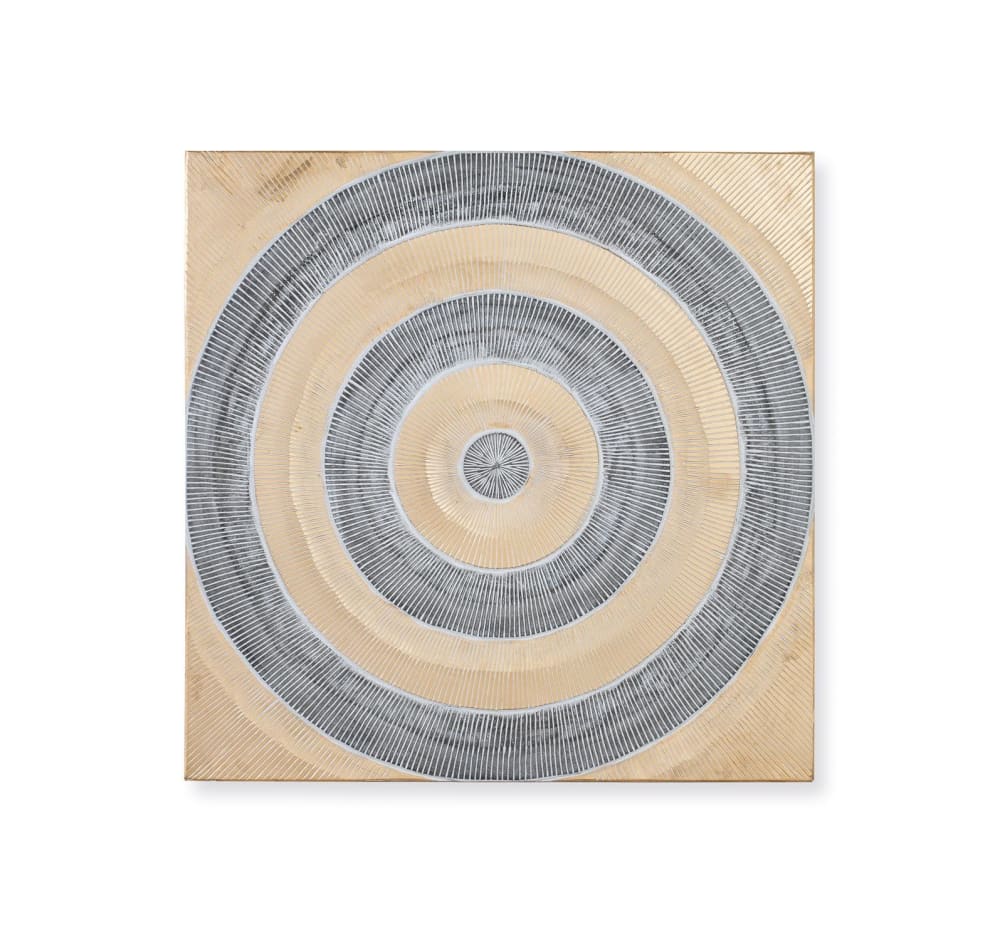 Tête de lit en mdf doré et marron