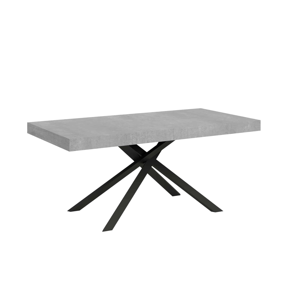 Table extensible 90x180/284 cm effet bois gris béton