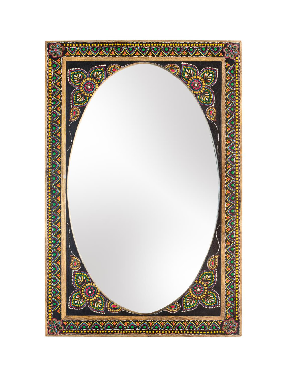 Miroir en manguier multicolore 90x60cm