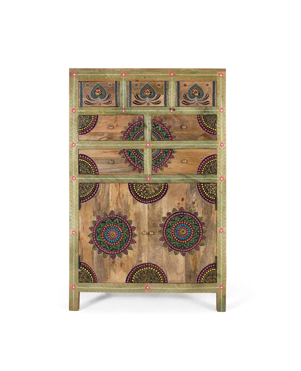 GINER Y COLOMER Sideboard aus natürlichem Mangoholz style exotic Mehrfarbig