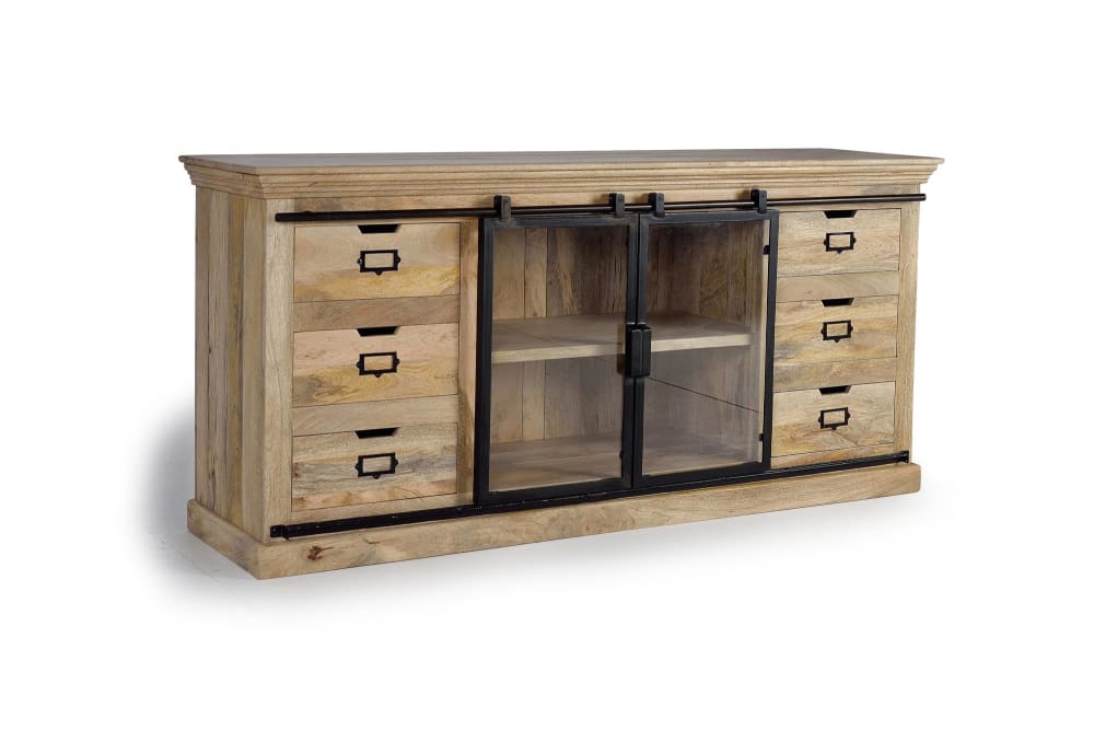 Buffet en bois manguier et noir
