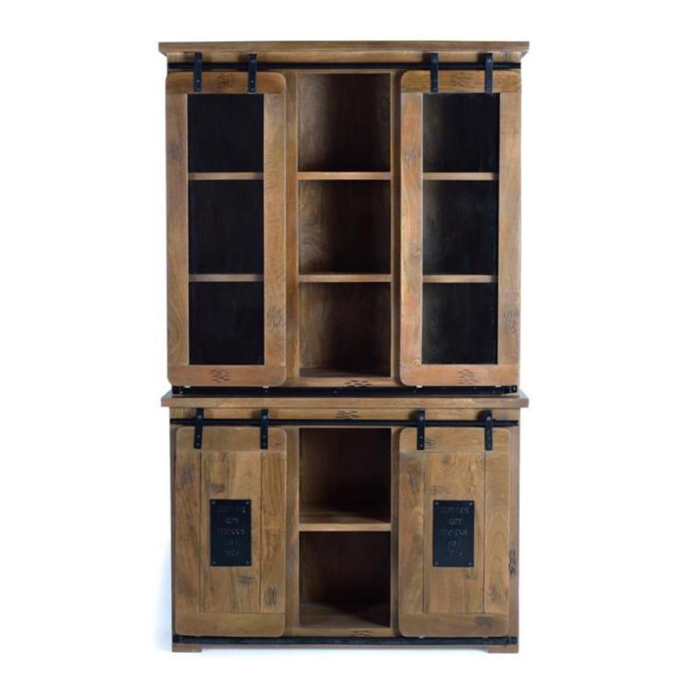 Vaisselier en bois manguier et métal