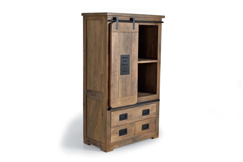 Armoire en bois manguier et métal