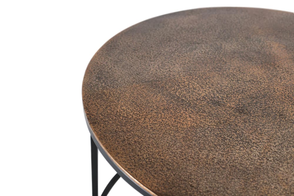 Lot de 2 tables en métal et cuivre - Maisons du Monde