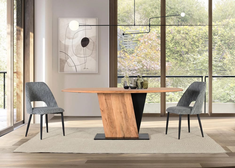Table à manger en bois d'acacia et métal - Maisons du Monde