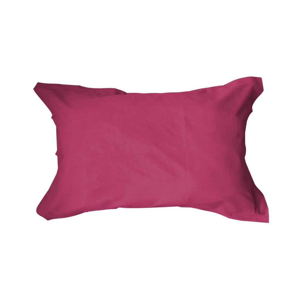 Taie d'oreiller coton rose 50x70 cm