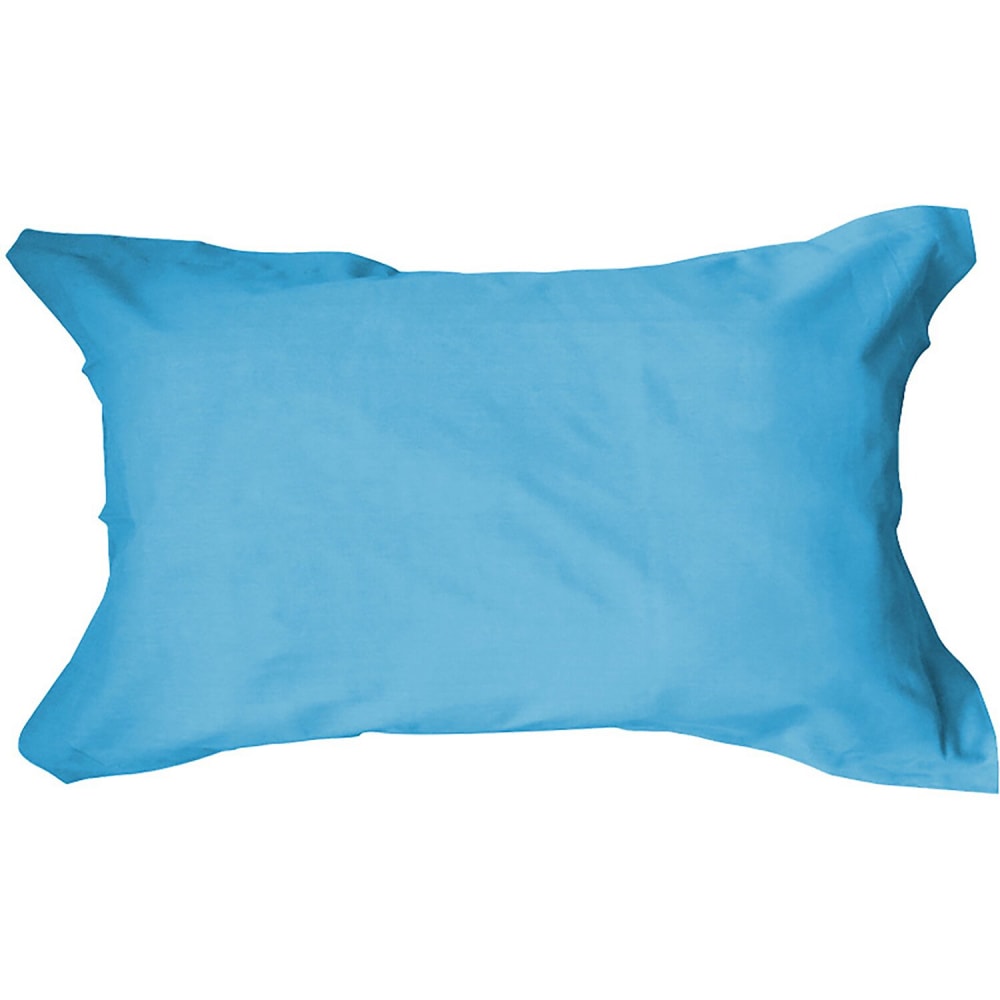 Taie d'oreiller coton bleu 50x70 cm