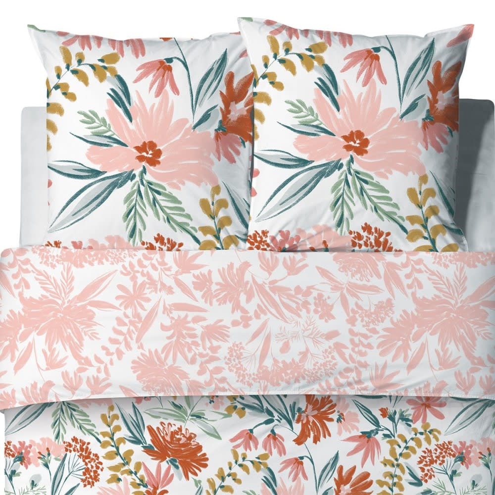 Parure de couette 100% coton 57 fils imprimée 240x220cm 2 taies - Maisons du Monde