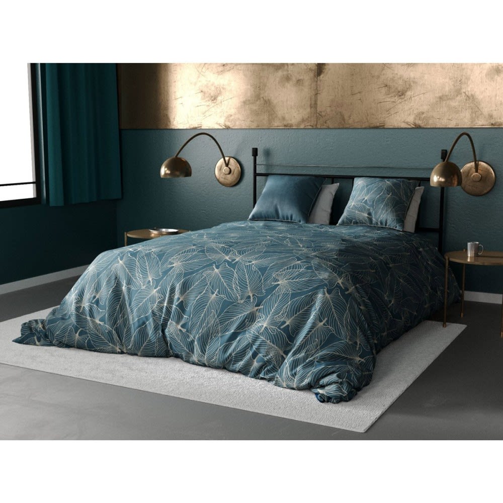 Parure de couette 100% coton 57 fils imprimée 240x220cm 2 taies - Maisons du Monde