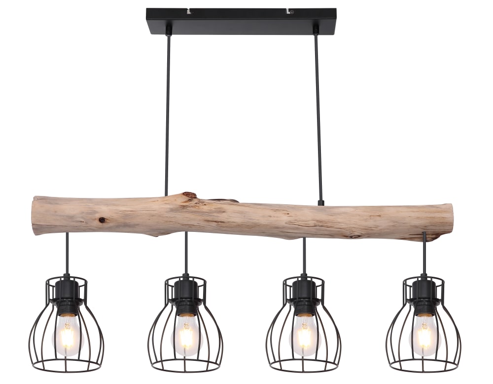 Suspension métal noir, 4x E27 — vue 4