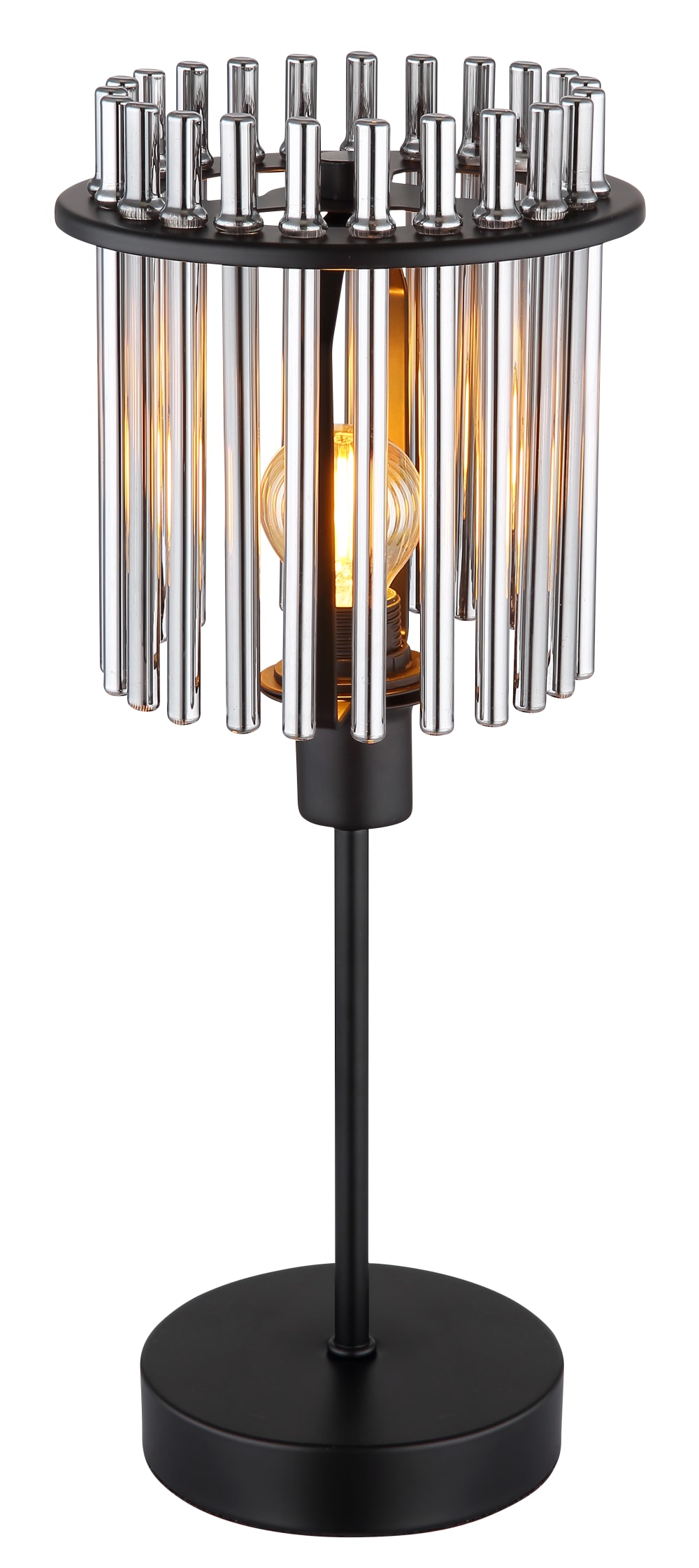 Globo Lighting Tischleuchte Metall schwarz matt, 1x E14 - Metall