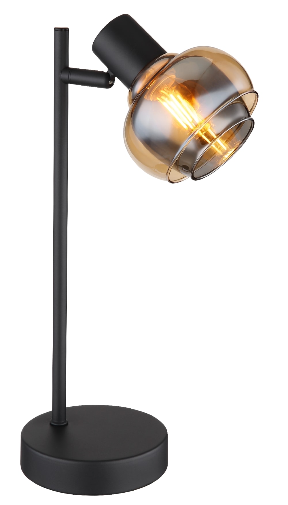 Lampe à poser métal noir mat, 35cm