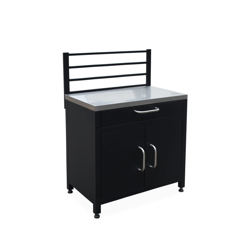 Cuisine extérieure acier 1 tiroir / 2 portes / grille