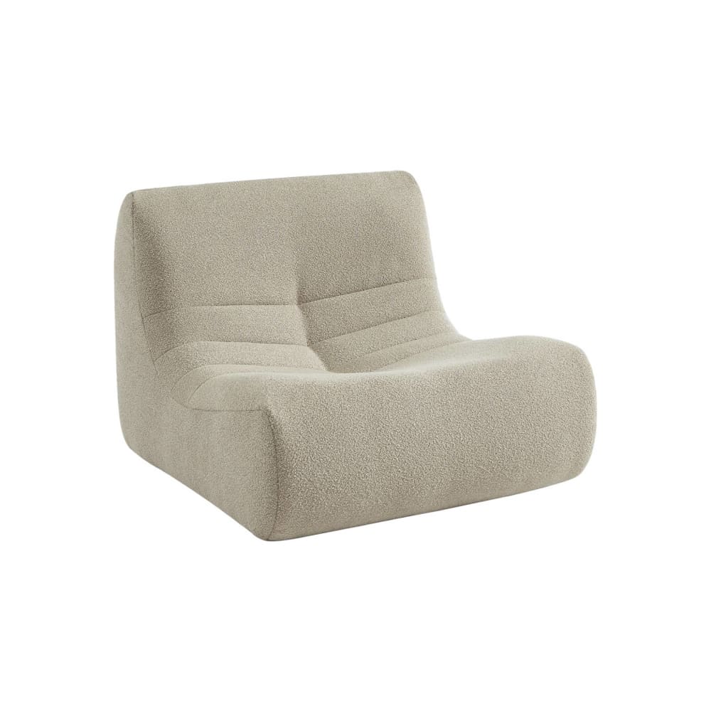 Chauffeuse bouclette texturée beige 1 place — Beyit