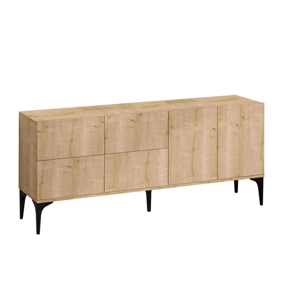 Calicosy Buffet mit 6 Türen Eiche Saphir Dekor L180 cm style modern Beige Spanplatte