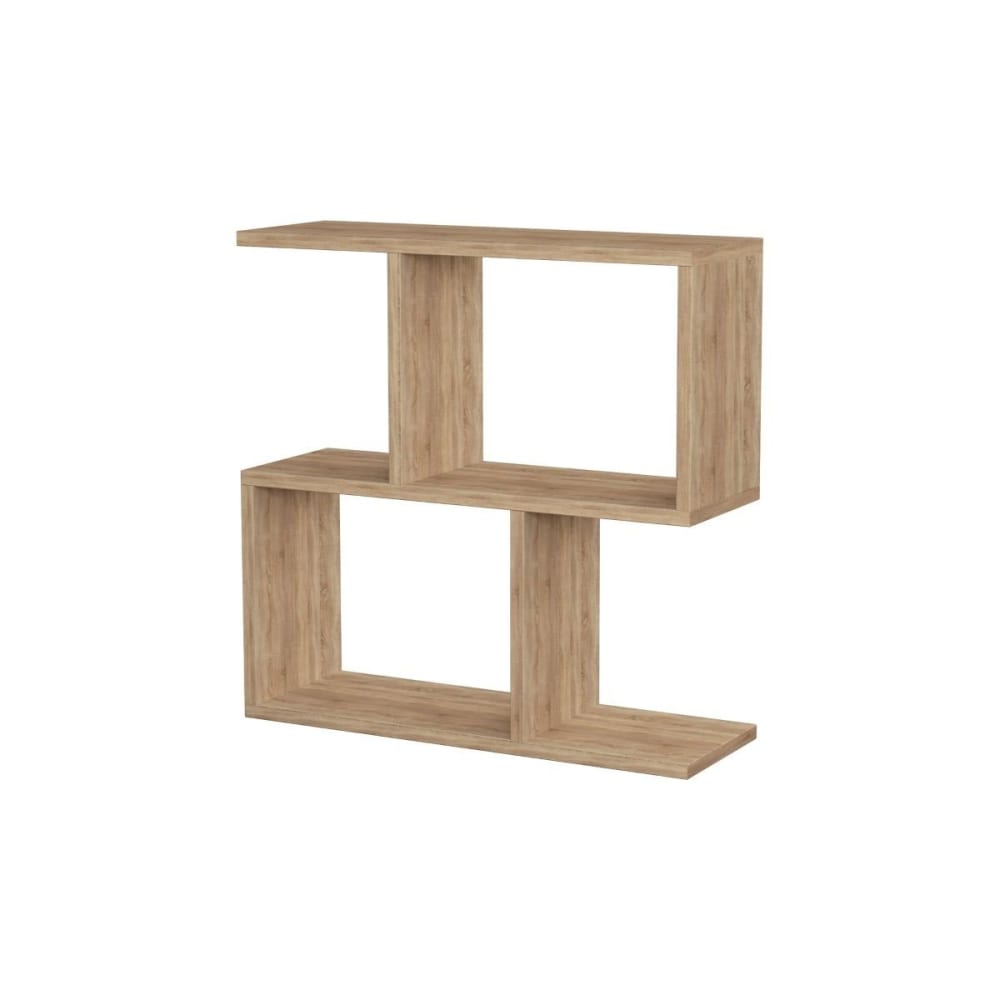 Calicosy Bout de canapé 5 tablettes - l60 cm - chêne style contemporain Marron Panneau De Particules - 60x60x20cm