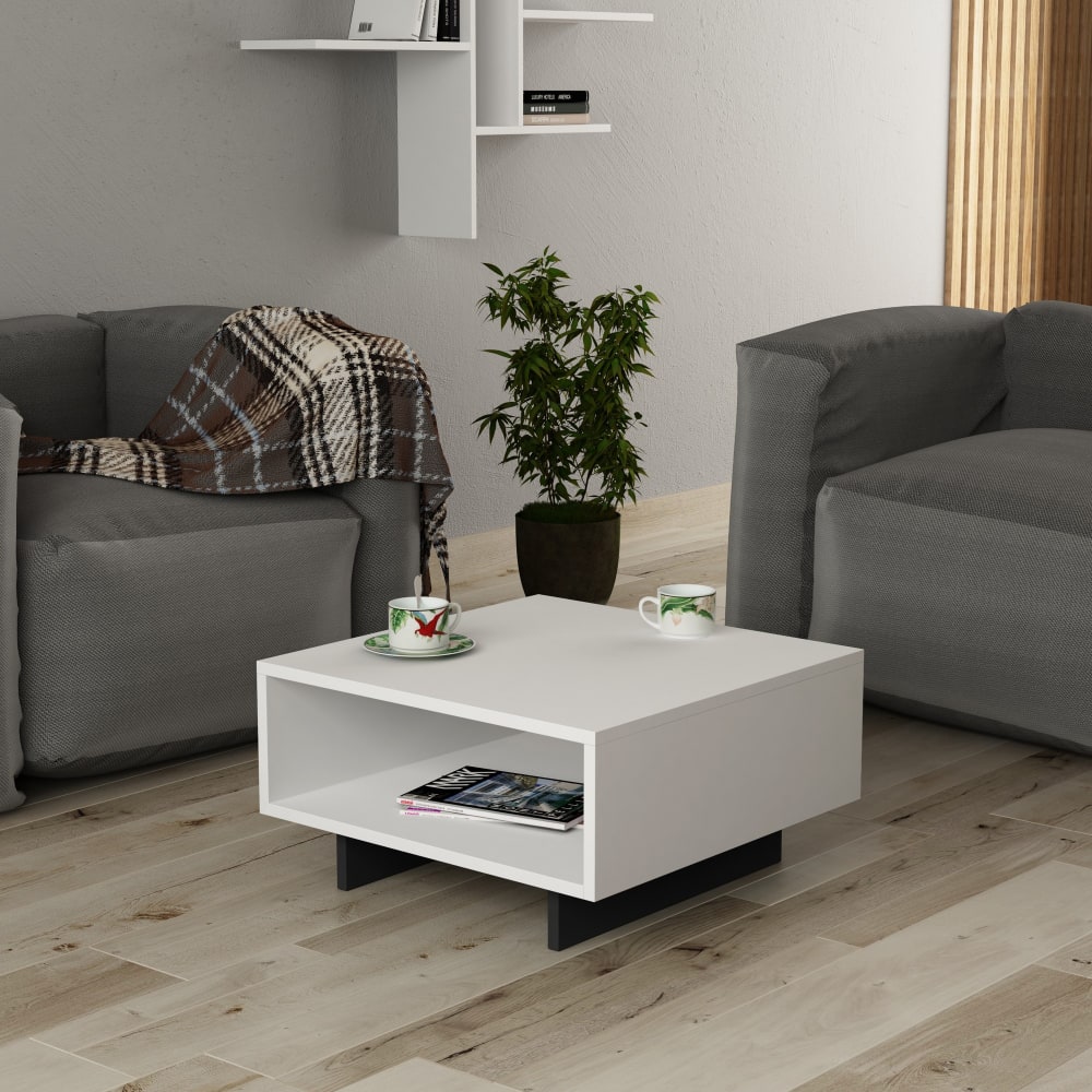 Couchtisch aus  60 x 60 x 32 cm weiss - Maisons Du Monde