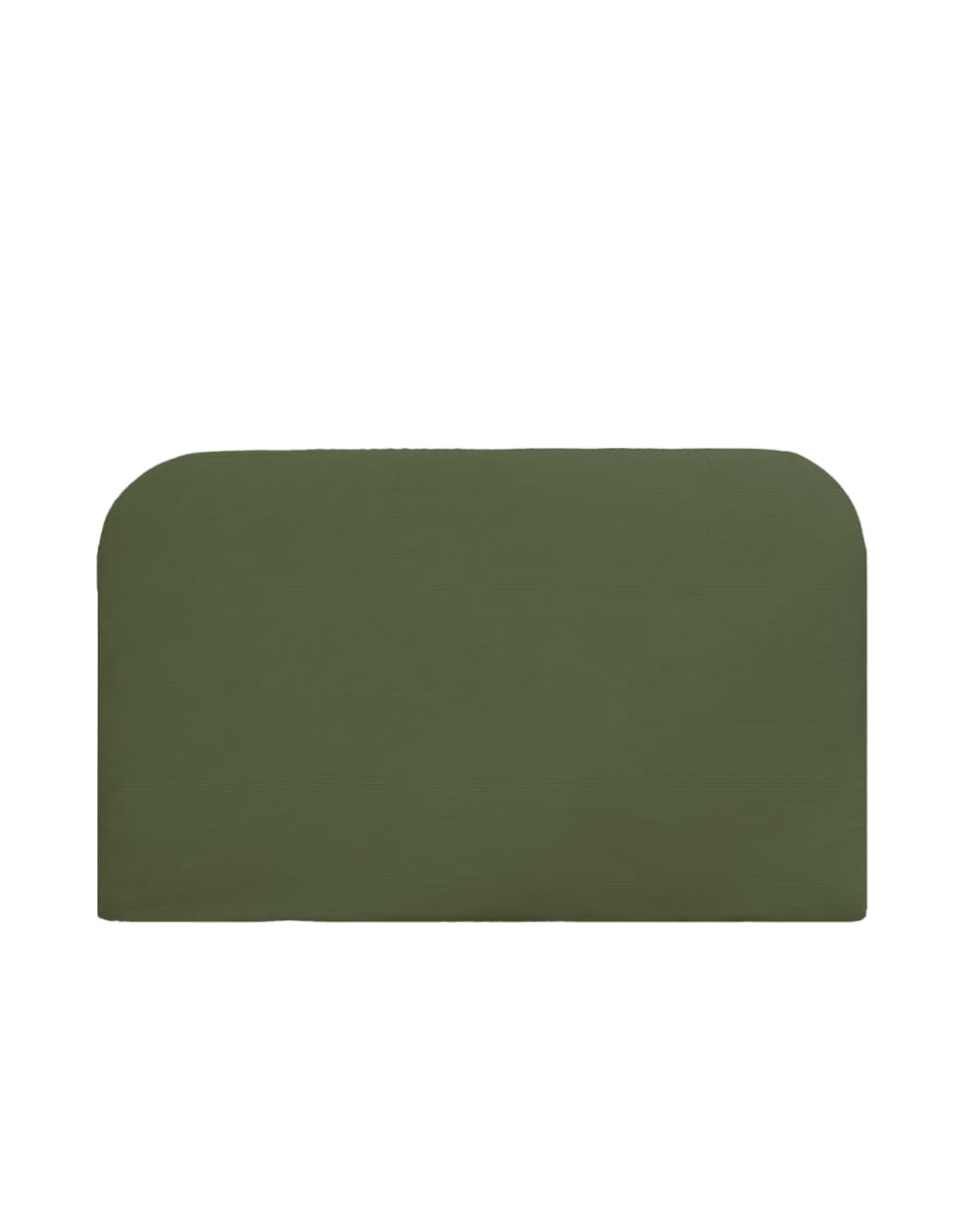 Tête de lit déhoussable en velours côtelé vert 140x110cm