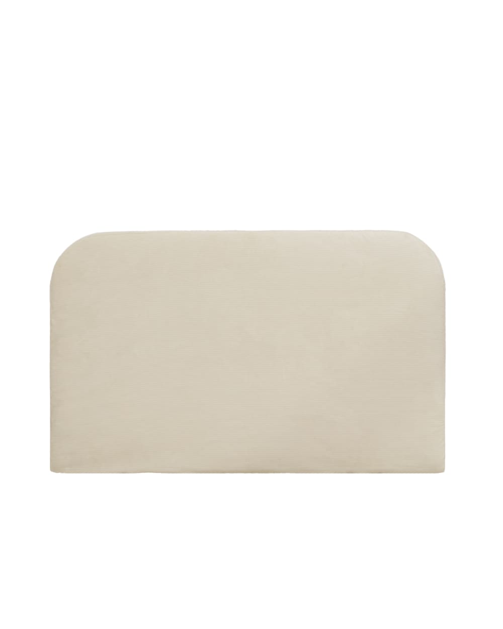 Tête de lit déhoussable en velours côtelé beige 160x110cm