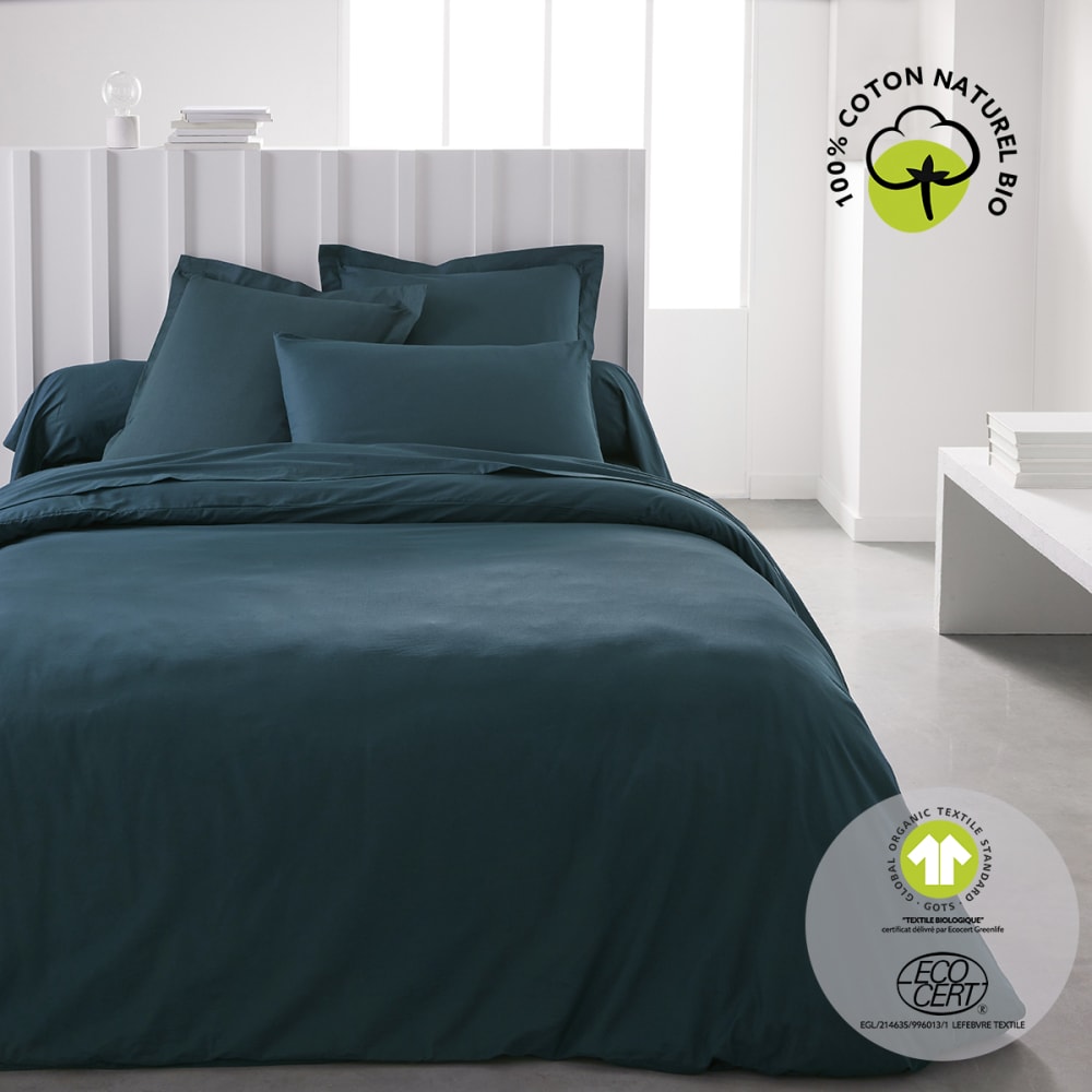 Drap housse grand bonnet pour lit 180x200 cm vert foncé - Maisons du Monde