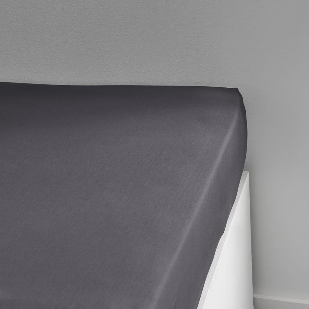 Today Spannbettlaken mit tiefen Taschen Baumwolle 180x200 cm style classic chic Grau Öko-Tex Zertifikat Baumwolle