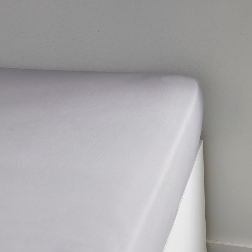 Drap housse grand bonnet pour lit  160x200 cm Gris clair