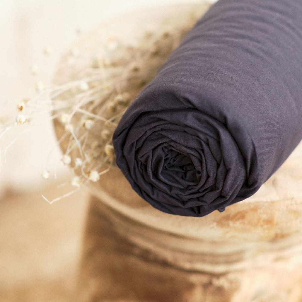 Drap housse uni  140x190 cm Gris anthracite