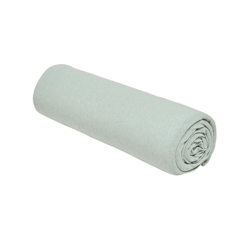 Drap housse jersey 2 personnes uni 160x200 cm vert — vue 4
