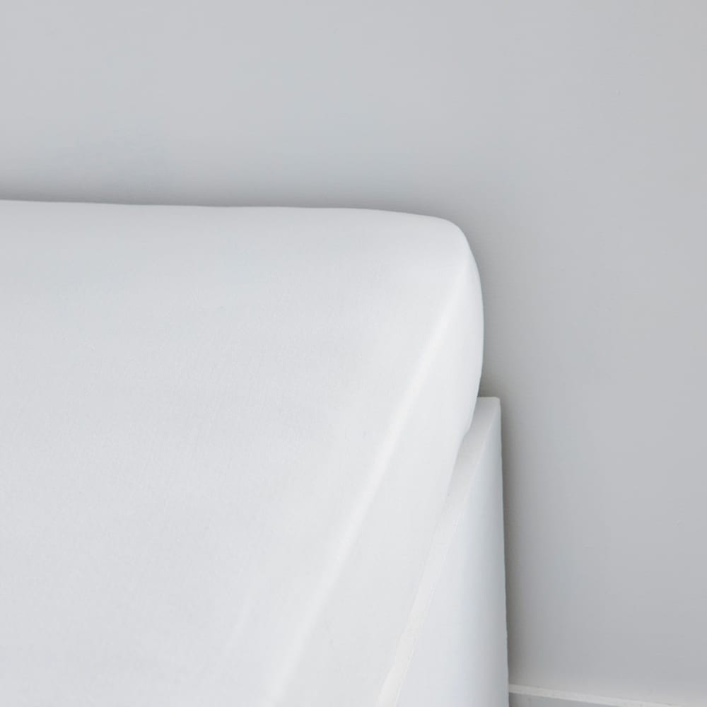 Drap housse Jersey 2 personnes uni  140x190 cm Blanc