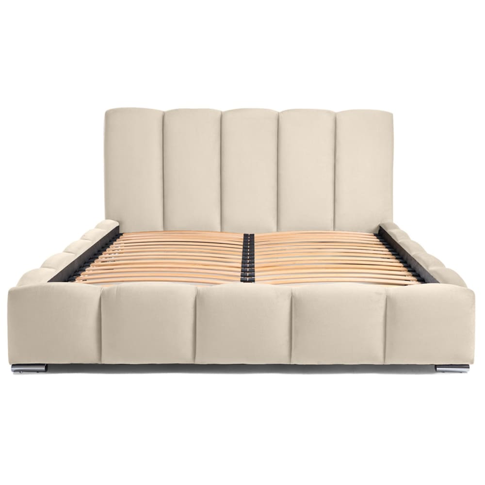 Lit coffre king size 180x200 sommier inclus beige Lit coffre king size 180x200 sommier inclus beige