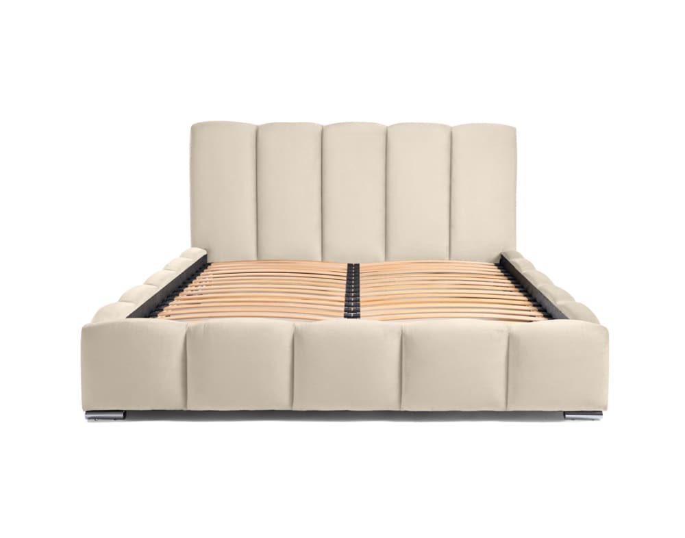 Lit coffre king size 180x200 sommier inclus beige - Maisons du Monde