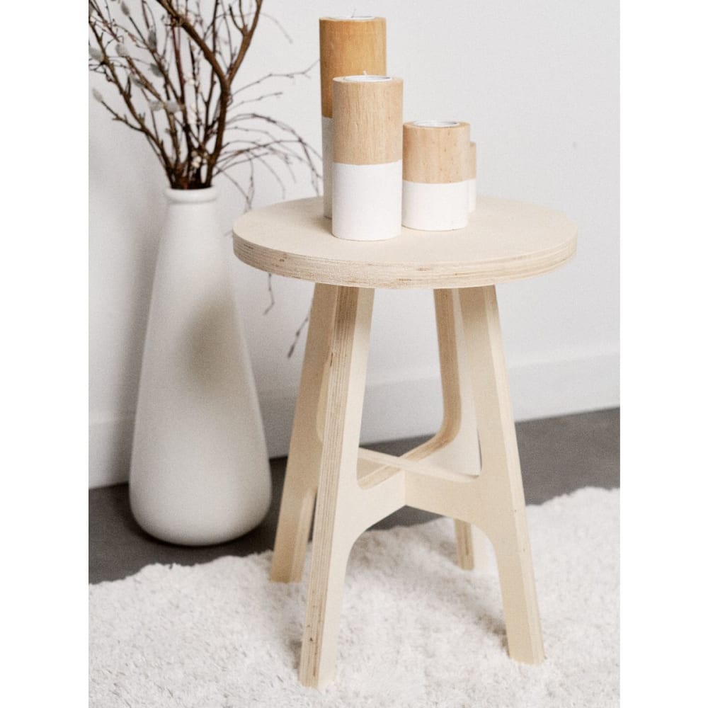 Tabouret rond  tu beige