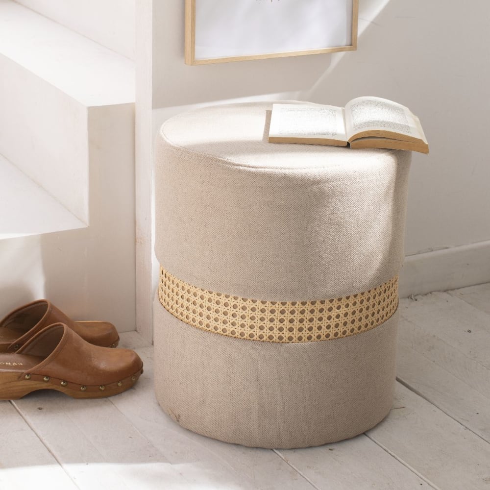 Tabouret cannage tu beige Tabouret cannage tu beige