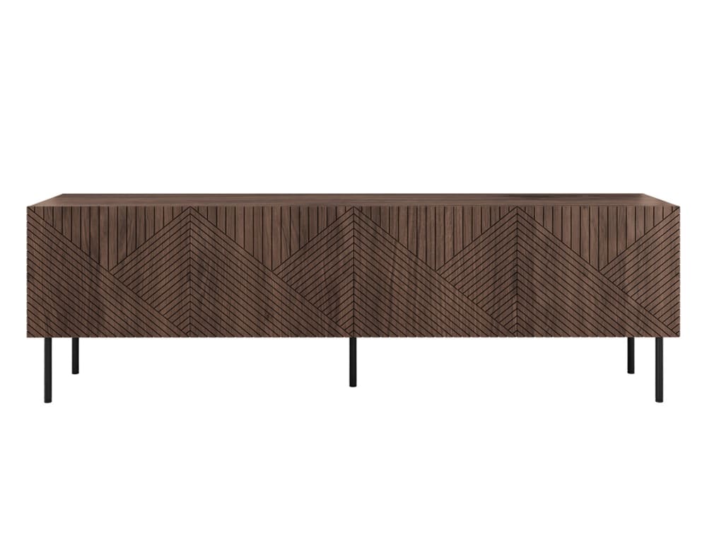 Meuble tv effet bois 4 portes bois - Maisons du Monde