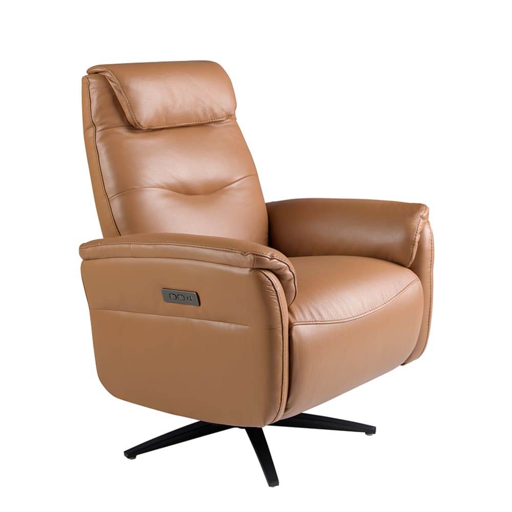 fauteuil pivotant en - cuir