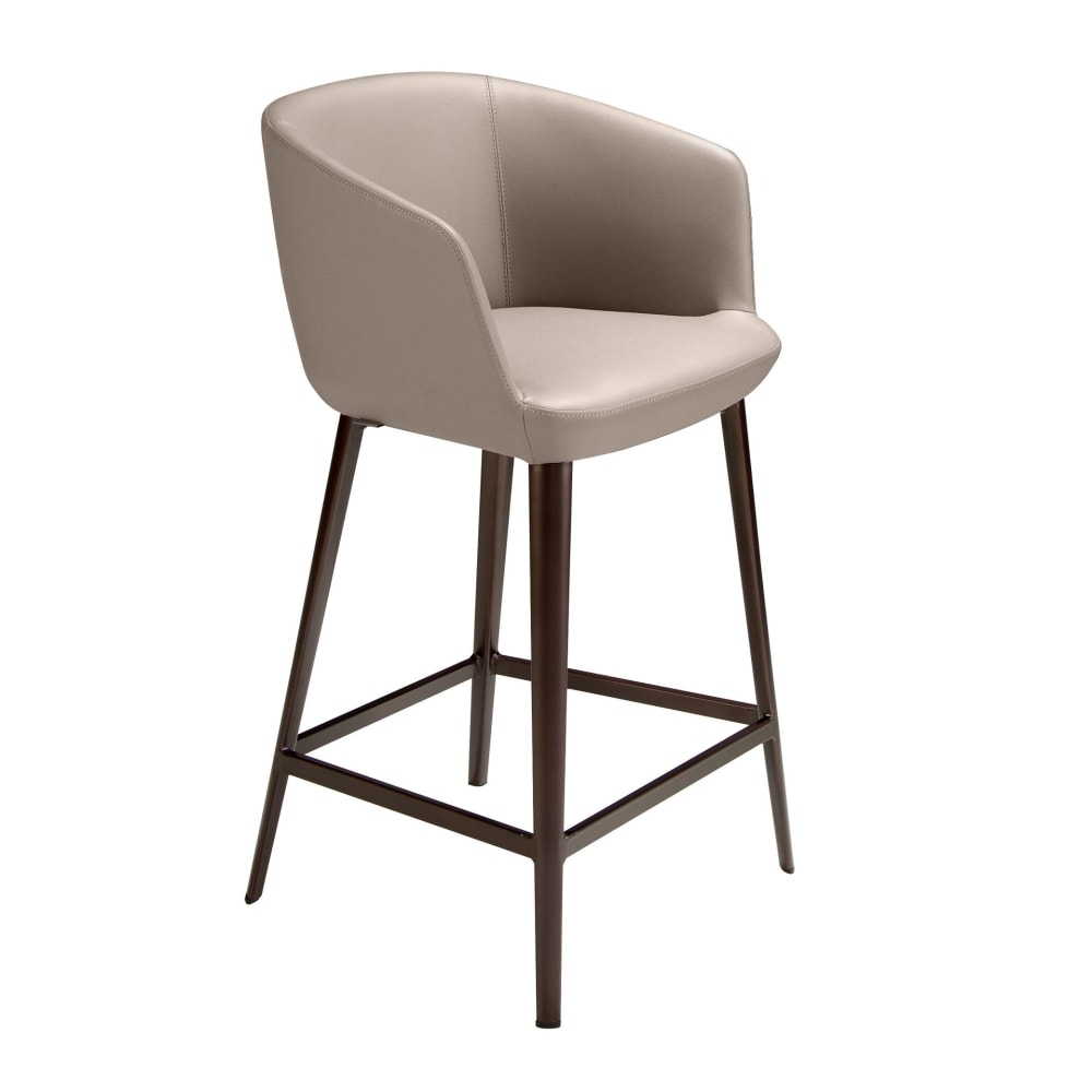 Tabouret en similicuir gris Tabouret en similicuir gris