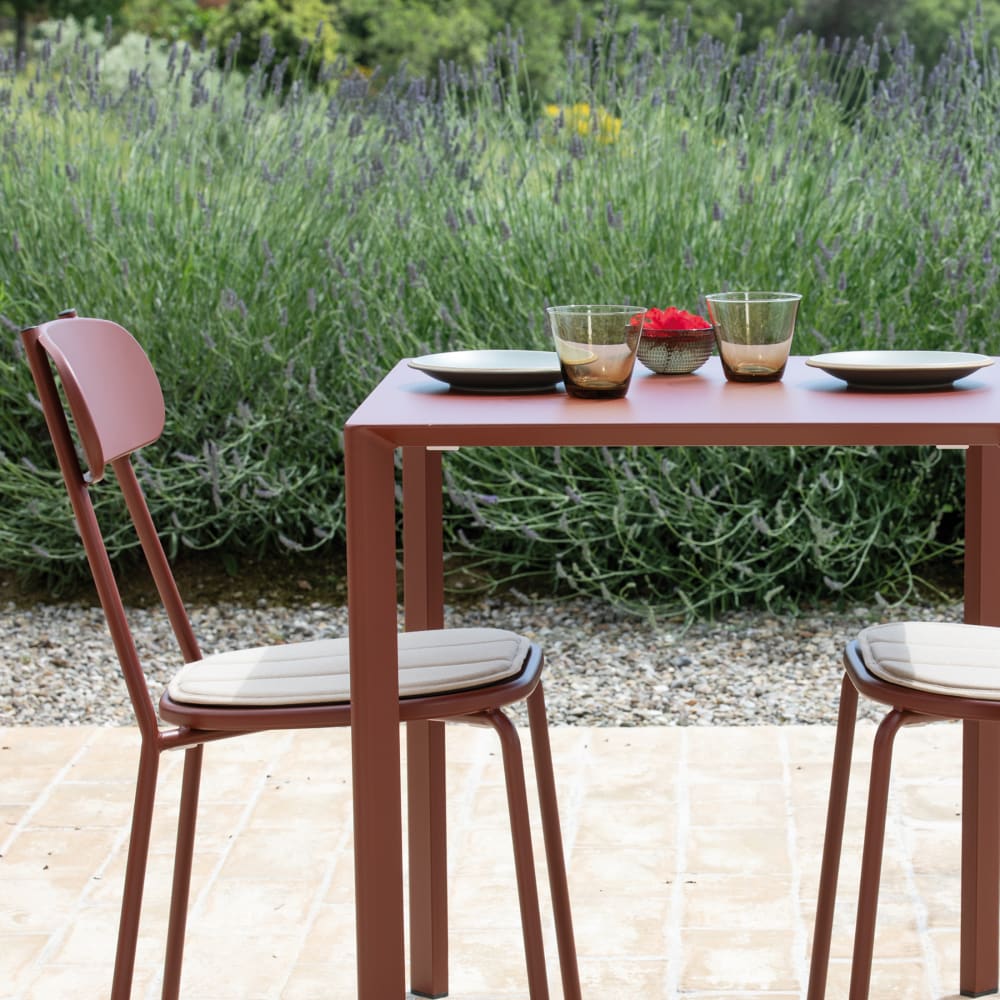 Ensemble de 4 chaises de jardin en métal vert, 45 x 53 cm, 84 cm
