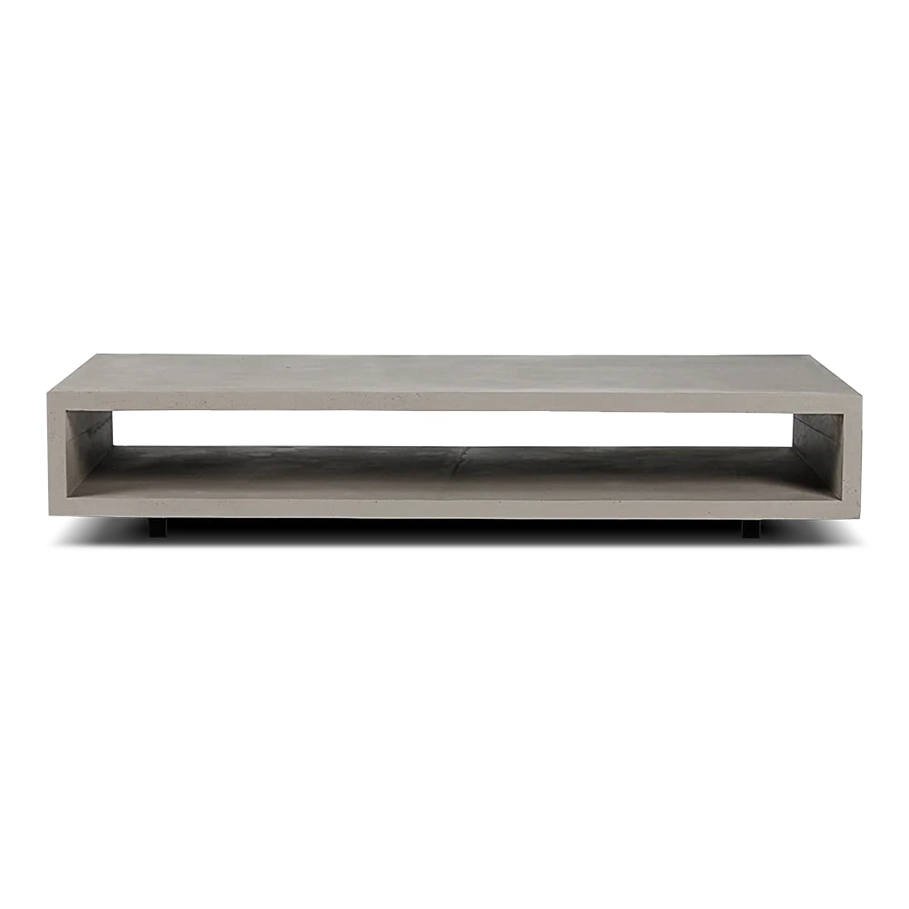 Table basse minimaliste en béton gris - 130x70cm