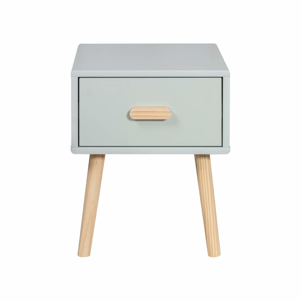 Mobili Rebecca Nachttisch für Kinder in Grün aus MDF und Kiefer mit 1 Schublade style modern GRÜN SPANPLATTE Baby